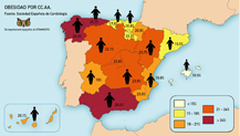 El mapa de la obesidad en España: ¿cuáles son las comunidades autónomas más obesas?